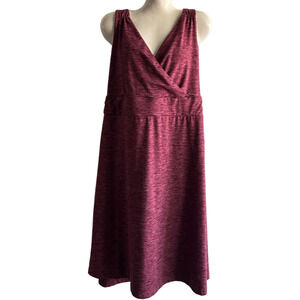 Eddie Bauer Plum Performance pull over Midi Dress